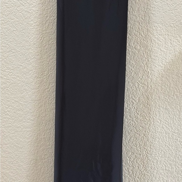 Good American Dress Satin Chemise Midi with Lace-Up Detail Chic Black Large - Picture 9 of 13